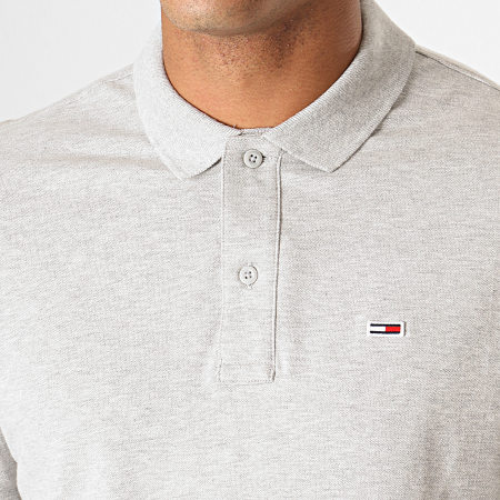 Tommy Jeans - Polo Manches Courtes Classics Solid 7196 Gris Chiné