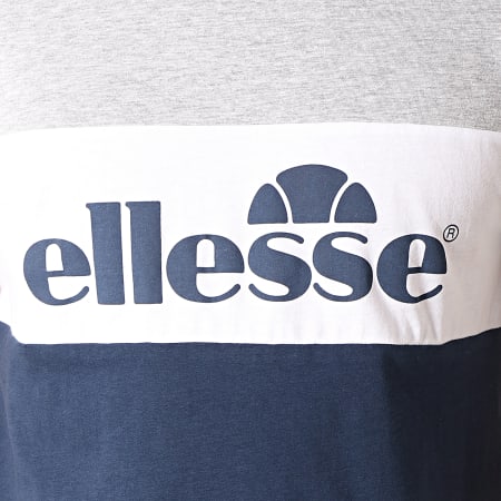 Ellesse - Tee Shirt Gustave Gris Chiné Bleu Marine