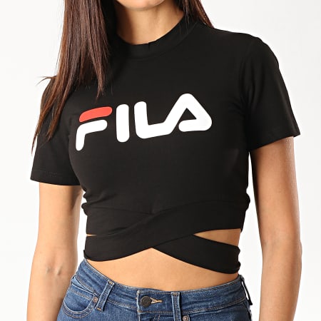 Fila - Tee Shirt Femme Crop Roxy 681926 Noir