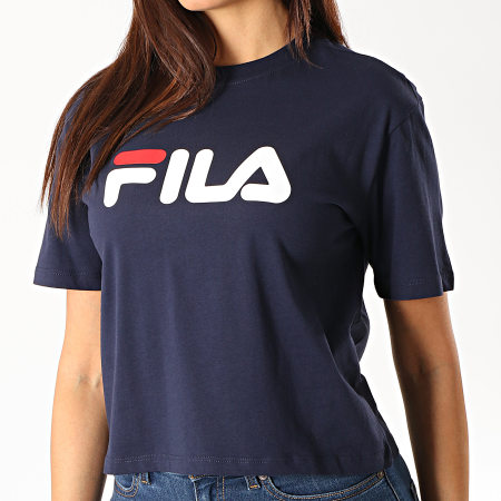 Fila - Tee Shirt Femme Crop Vivika 687212 Bleu Marine