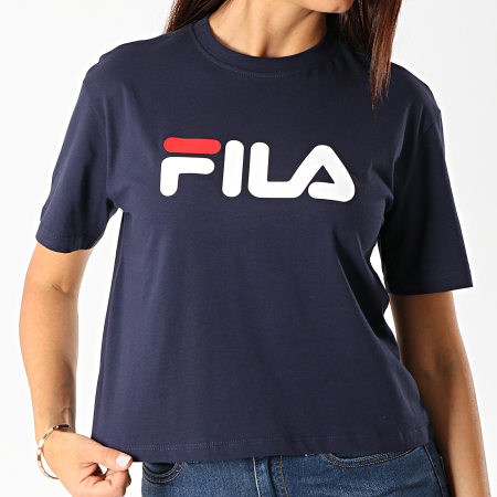Fila - Tee Shirt Femme Crop Vivika 687212 Bleu Marine