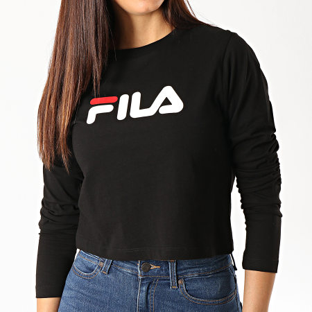 Fila - Tee Shirt Femme Crop Manches Longues Marceline 687213 Noir