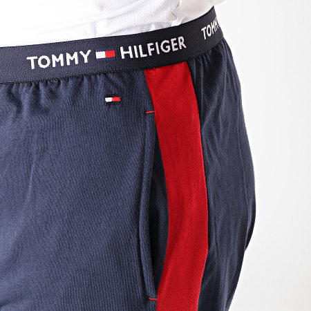 Tommy Hilfiger - Pantalon Jogging A Bandes Jersey Panel 1586 Bleu Marine Rouge