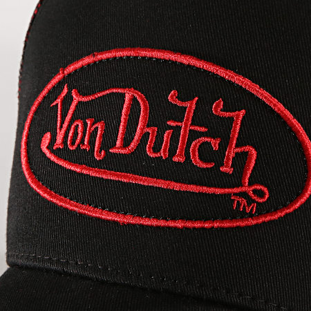 Von Dutch - Casquette Trucker Neo Noir Rouge