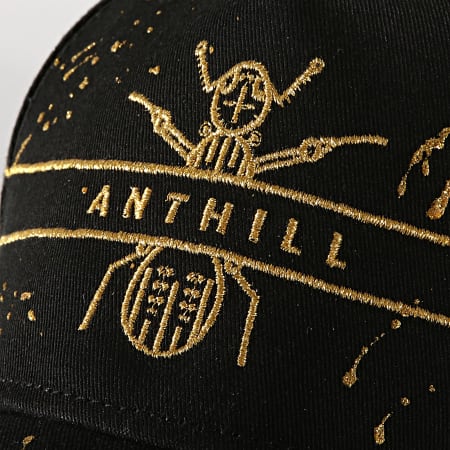Anthill - Casquette Logo Splatter Noir Doré