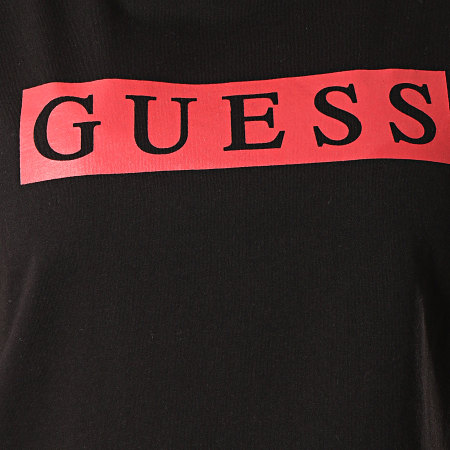 Guess - Tee Shirt Crop Femme O94A22-JR05U Noir Rouge
