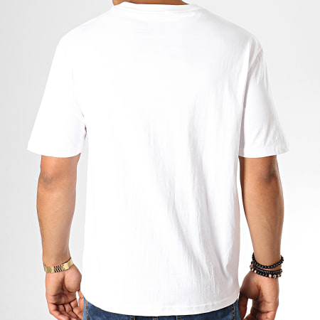 Guess - Tee Shirt Manches Longues U94I06-JR03D Blanc Bleu Foncé