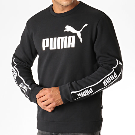 Puma - Sweat Crewneck Amplified 580429 Noir Blanc