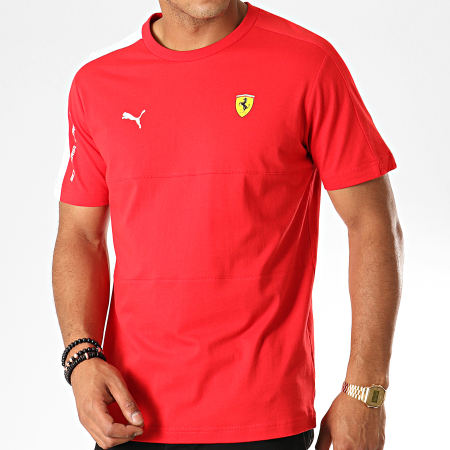 Puma - Tee Shirt Scuderia Ferrari T7 595427 Rouge Blanc