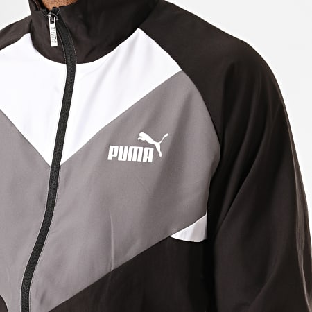 Puma - Ensemble Survêtement Retro Woven 580486 Noir Gris Blanc