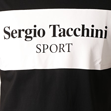 Sergio Tacchini - Tee Shirt Daniken 38363 Noir Blanc 