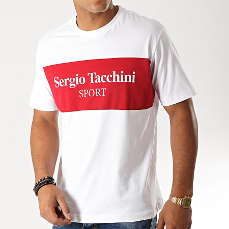 Sergio Tacchini - Tee Shirt Daniken 38363 Blanc Rouge