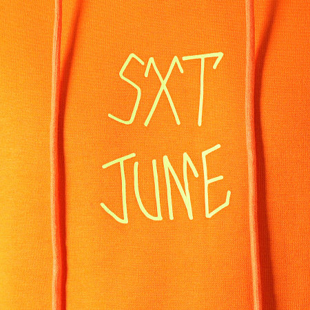 Sixth June - Sweat Capuche 3858VSW Orange Vert Fluo Rose Fluo