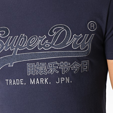 Superdry - Tee Shirt Downhill Racer Applique M1000006A Bleu Marine
