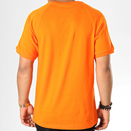 Adidas Originals - Tee Shirt 3 Stripes EJ9684 Orange Blanc