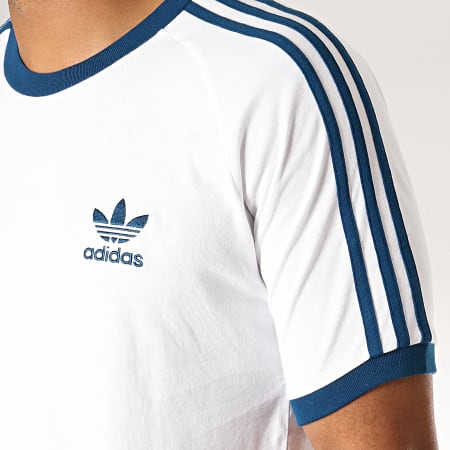 Adidas Originals - Tee Shirt 3 Stripes DY1532 Blanc Bleu