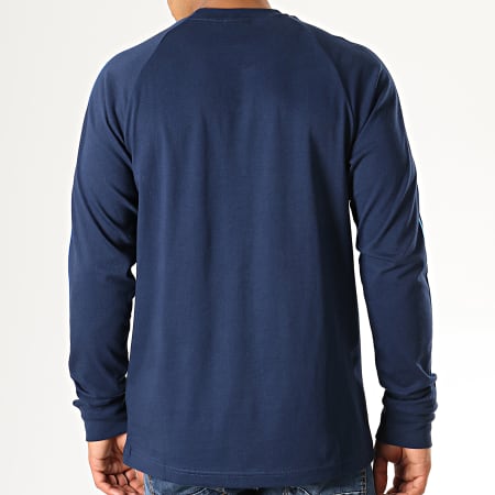 Adidas Originals - Tee Shirt Manches Longues 3 Stripes EK0256 Bleu Marine Bleu Roi