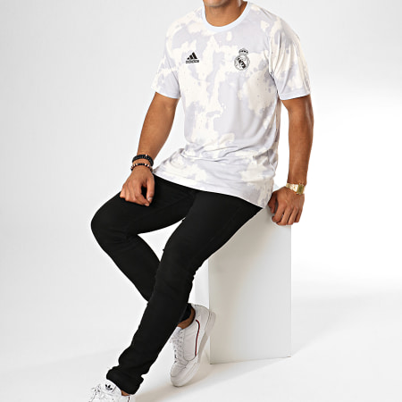 Adidas Sportswear - Maillot De Foot Real FL7865 Gris Blanc Noir