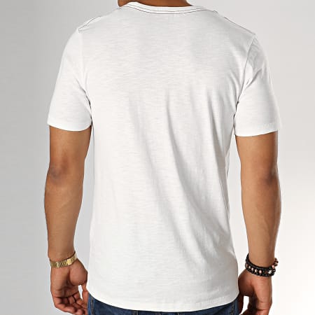 Jack And Jones - Tee Shirt Logo Blanc Chiné Gris