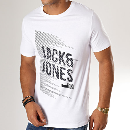 Jack And Jones - Tee Shirt Hatch Blanc Noir