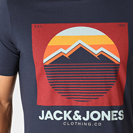 Jack And Jones - Tee Shirt Dorsey Bleu Marine