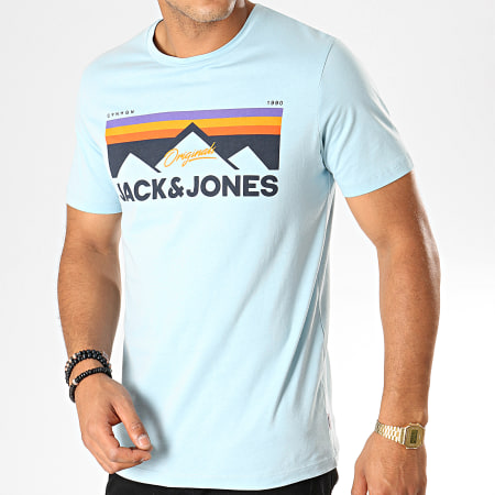 Jack And Jones - Tee Shirt Dorsey Bleu Ciel