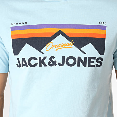 Jack And Jones - Tee Shirt Dorsey Bleu Ciel