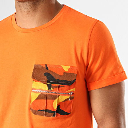 Sixth June - Tee Shirt Poche Camouflage 3886CTS Orange