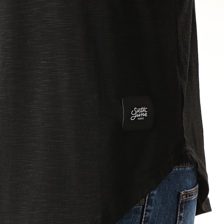 Sixth June - Tee Shirt Oversize 3888CTS Noir Chiné Blanc