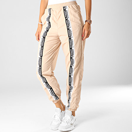 Adidas Originals - Pantalon Jogging Femme A Bandes ED7423 Beige Noir Blanc