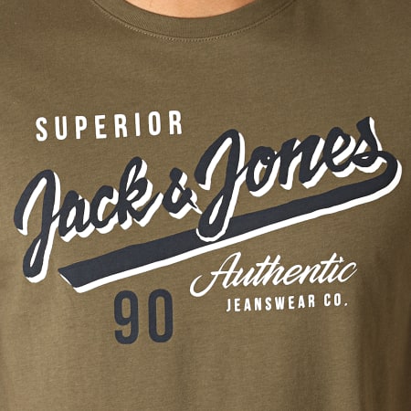 Jack And Jones - Tee Shirt Logo Vert Kaki
