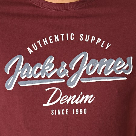 Jack And Jones - Tee Shirt Logo Bordeaux 