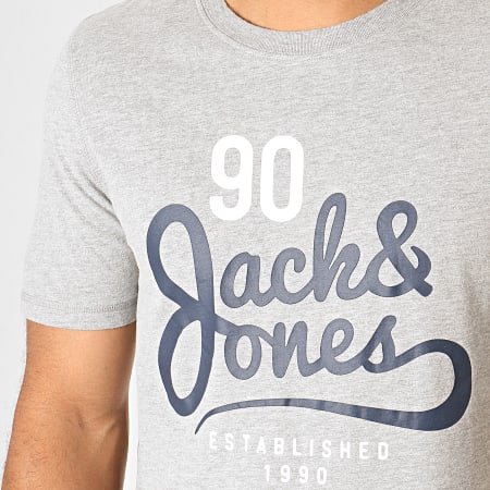 Jack And Jones - Tee Shirt Upton Gris Clair Chiné