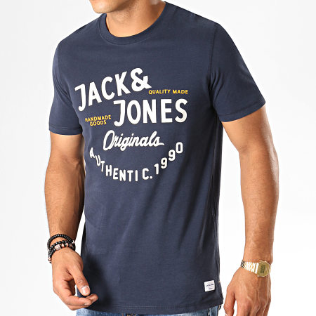 Jack And Jones - Tee Shirt Upton Bleu Marine