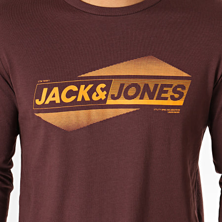 Jack And Jones - Tee Shirt Manches Longues Town Bordeaux