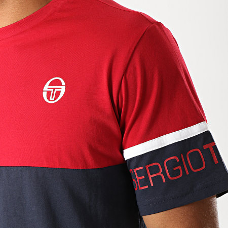 Sergio Tacchini - Tee Shirt Dwight 38322 Bleu Marine Rouge Blanc