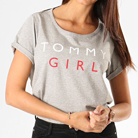 Tommy Hilfiger - Tee Shirt Femme 1619 Gris Chiné