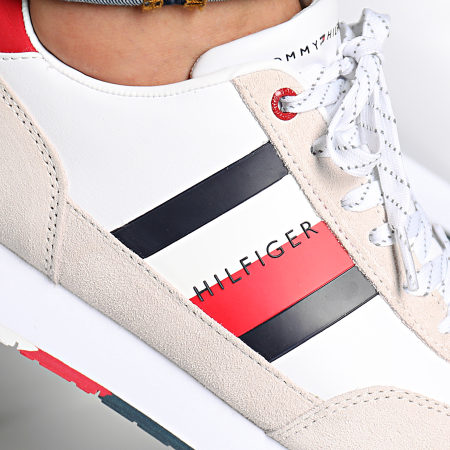 Tommy Hilfiger - Baskets Corporate Leather Flag Runner 2380 White