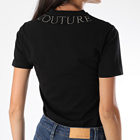 Versace Jeans Couture - Tee Shirt Femme Avec Strass B2HUA7CK-36278 Noir Doré