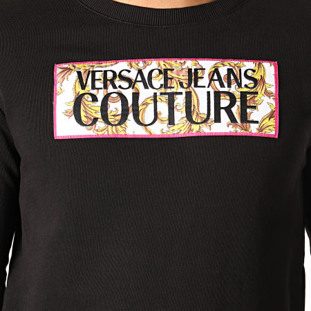 Versace Jeans Couture - Sweat Crewneck Renaissance Patch 5 B6HUA795 Noir