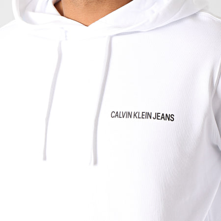Calvin Klein - Sweat Capuche Small Institutional Regular 3700 Blanc