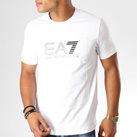 EA7 Emporio Armani - Tee Shirt 6GPT09-PJ20Z Blanc Argenté