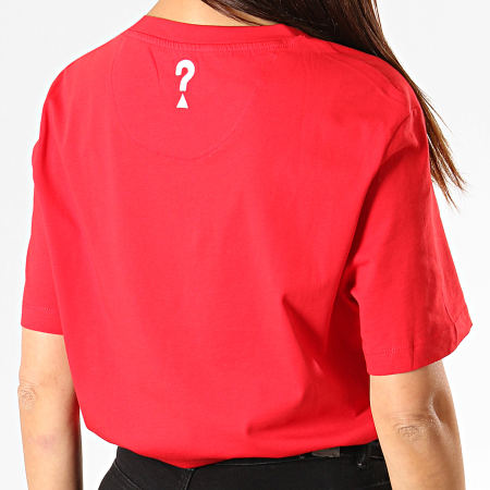 Guess - Tee Shirt Femme W94I73-K8HA0 Rouge Blanc