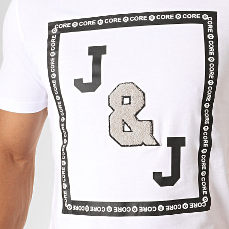 Jack And Jones - Tee Shirt Tauri Blanc Noir Gris