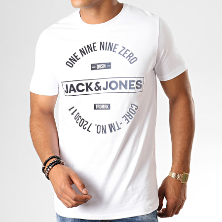 Jack And Jones - Tee Shirt Mick Blanc Gris