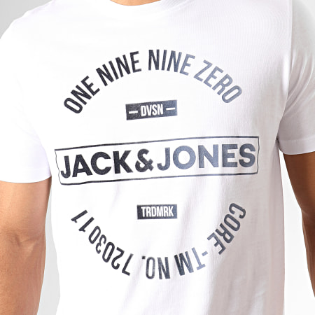 Jack And Jones - Tee Shirt Mick Blanc Gris