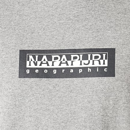 Napapijri - Tee Shirt Manches Longues Sox KBR1601 Gris Chiné