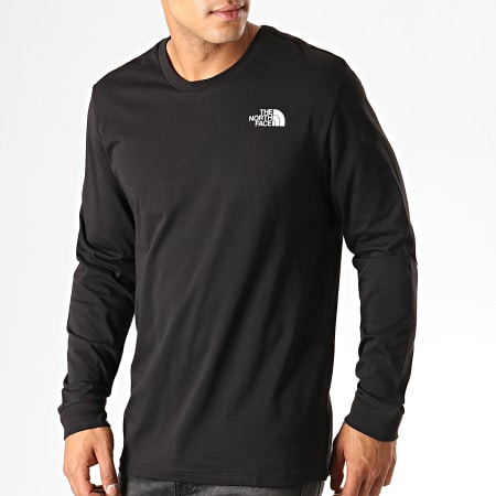 The North Face - Tee Shirt Manches Longues Simple Dome 3L3B Noir Blanc