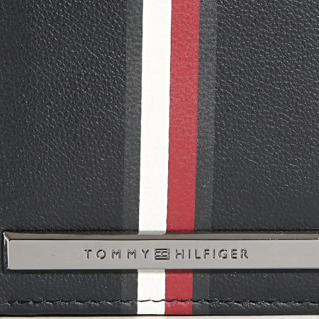 Tommy Hilfiger - Portefeuille Corp Plaque Stripe 5478 Bleu Marine