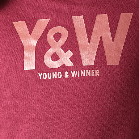 Y et W - Sweat Capuche Logo Bordeaux